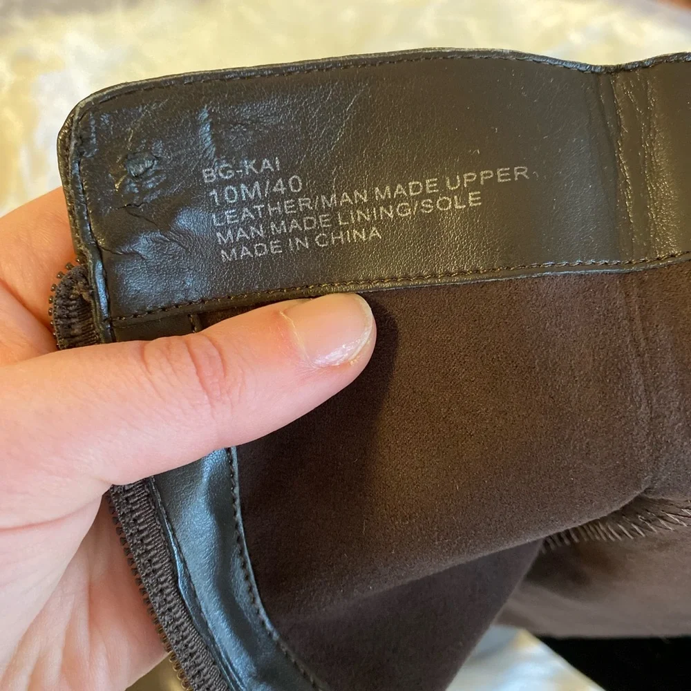 BCBG Generation brown leather riding boots size 10 m